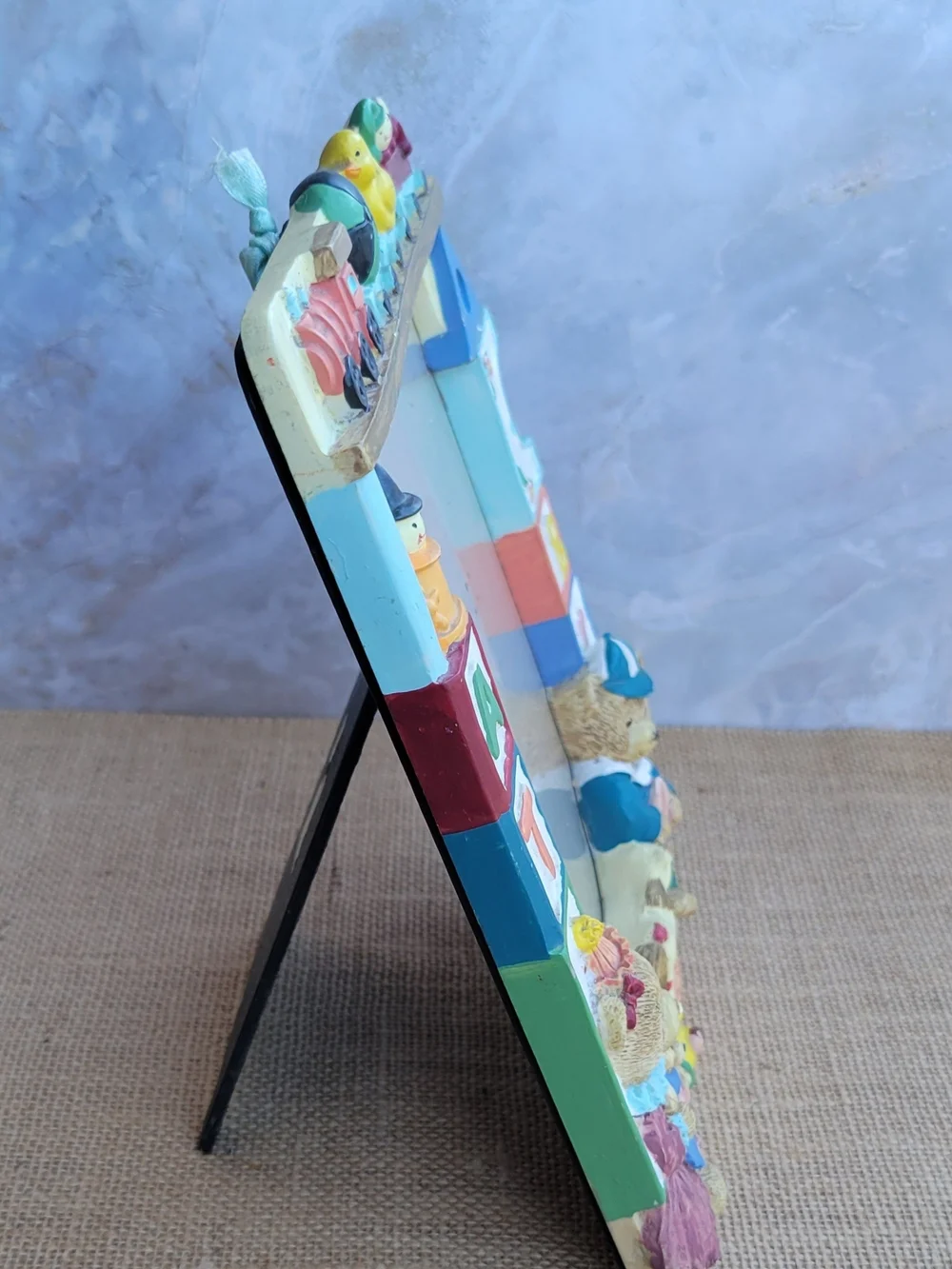 Vintage 90s 3D Bear Ceramic Collectible Picture Frame